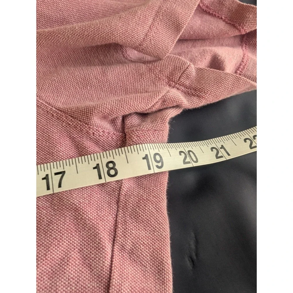 Banana Republic Polo Shirt Mens L Pink Short Sleeve Solid Collared Pocket